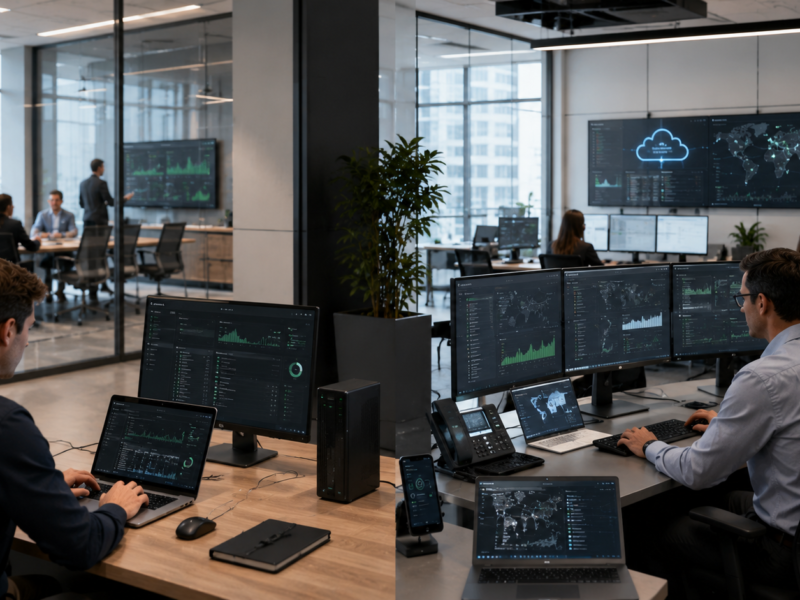 EDR vs XDR comparison showing endpoint detection, network security, cloud protection, email security, and centralized threat detection for enterprise cybersecurity.